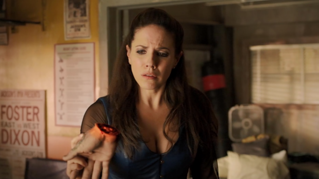 Bo (Anna Silk) with Vex's severed hand - Lost Girl 405