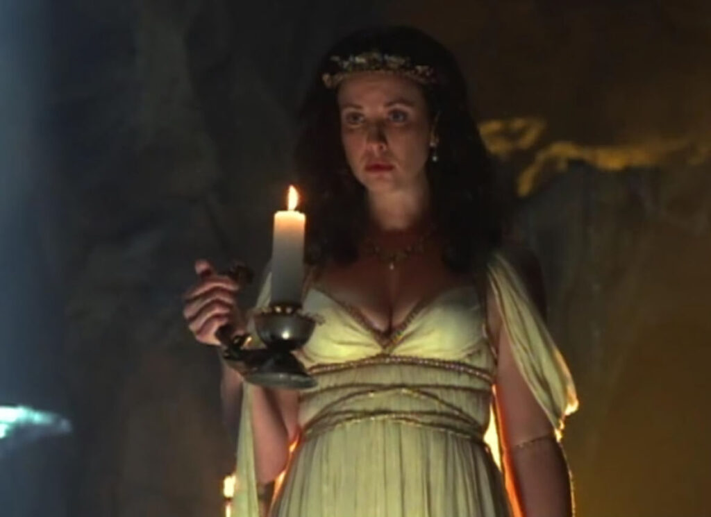 Theresa Healey as Celeste, Goddess of Death and Hades' sister - Xena: Warrior Princess