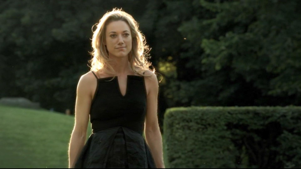 Zoie Palmer as Dr. Lauren Lewis barefoot in a little black dress - Lost Girl 405