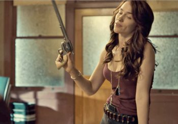 Melanie Scrofano as Wynonna with peacemaker - Wynonna Earp 102