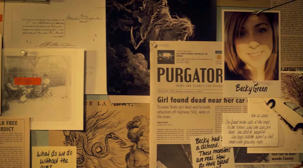 Part of Waverly's collection of data about the Earp Curse. - Wynonna Earp 101