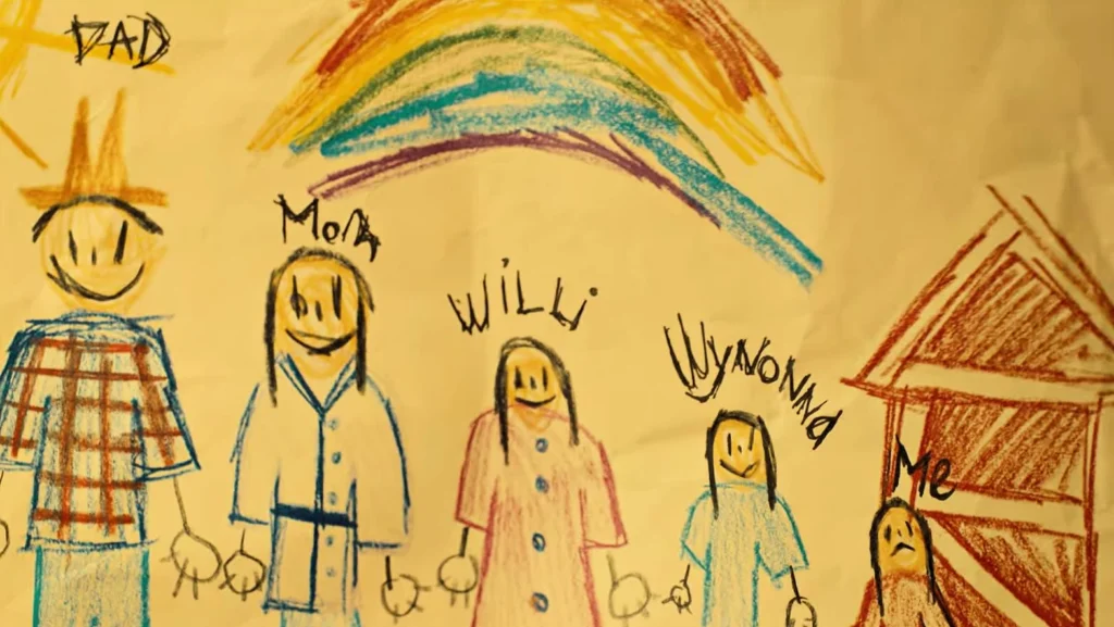 Young Waverly's drawing of her family. - Wynonna Earp 102