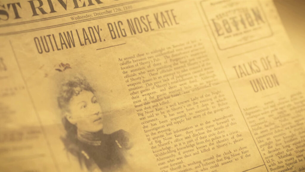 Newspaper article about Big Nose Kate - Wynonna Earp 103