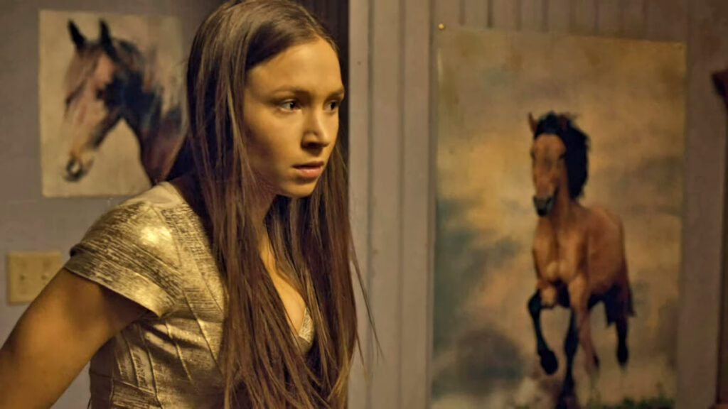 Dominique Provost-Chalkley as Waverly in Willa's room - Wynonna Earp 107