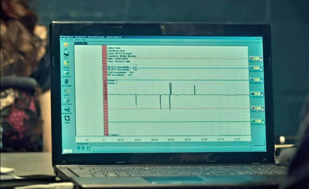 Black Badge interviewer's computer screen - Wynonna Earp 109