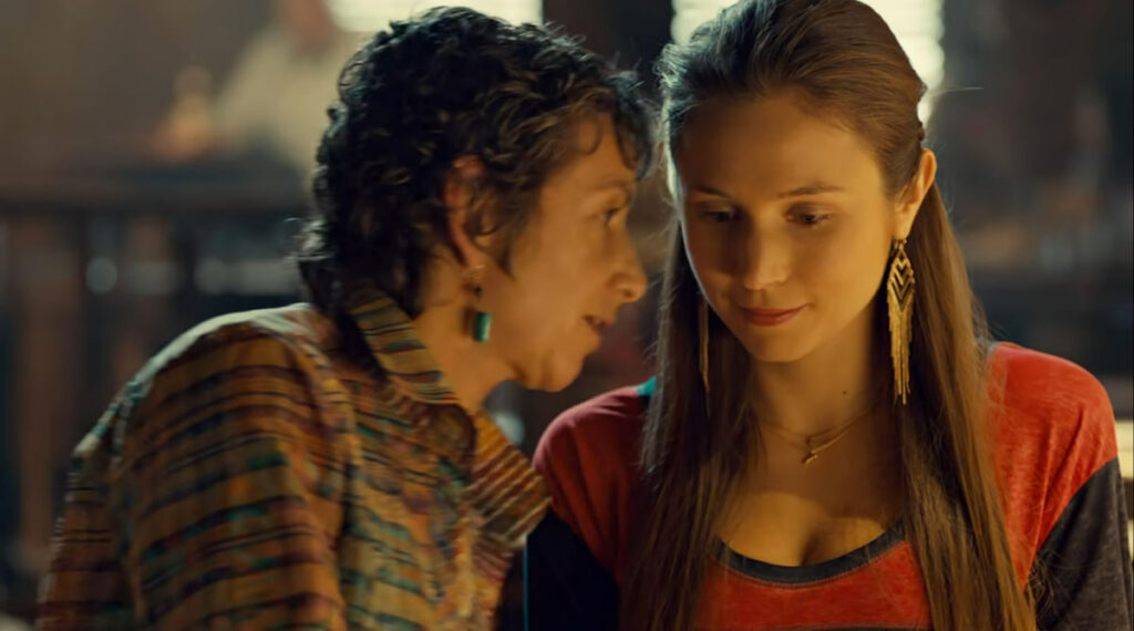 Natascha Girgis as Gus and Dominique Provost-Chalkley as Waverly - Wynonna Earp 109