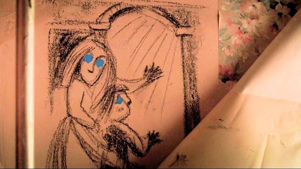 Drawing (by Aife?) found by Bo behind some wallpaper in what used to be her nursery. - Lost Girl 502