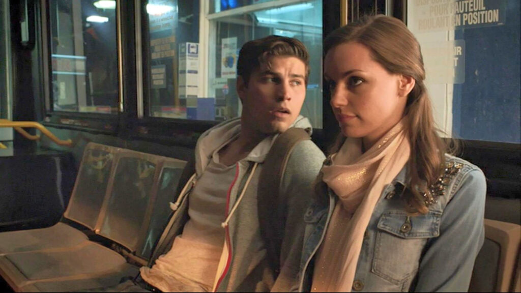 Luke Bilyk as Mark and Michelle Mylett as Maggie - Lost Girl 504