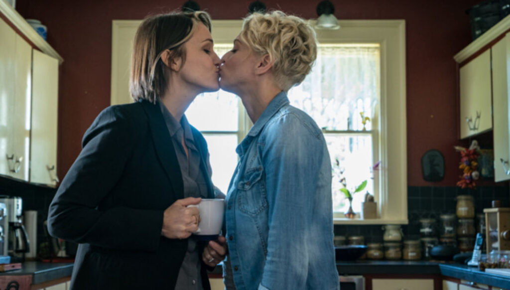 Luvia Petersen as Val McGrath-Dufresne and Kristen Lehman as her wife Marilyn - Ghost Wars