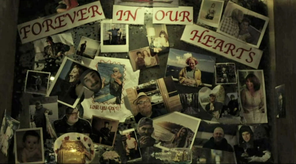 Memorial to Maggie on the mirror behind the bar in the local pub - Ghost Wars 101