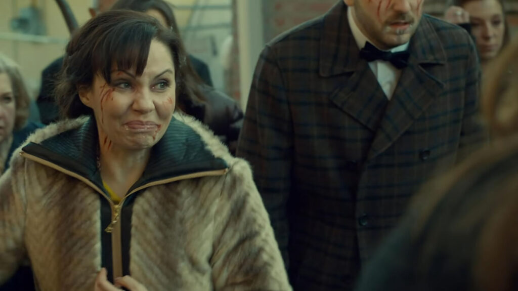 Catherine Gell as Moira,, the most vocal of the townsfolk - Wynonna Earp 113