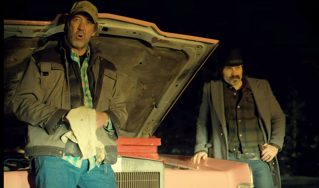 Shaun Johnston as Juan Carlos offering roadside assistance to Doc (Tim Rozon) - Wynonna Earp 111