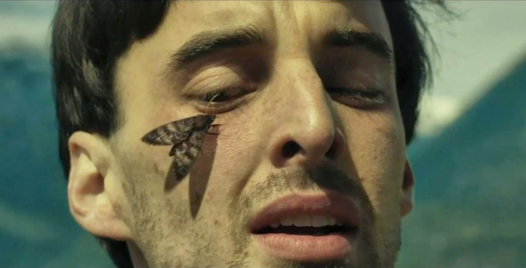 Nathan Kay as Ryan with possibly imaginary moth - Ghost Wars