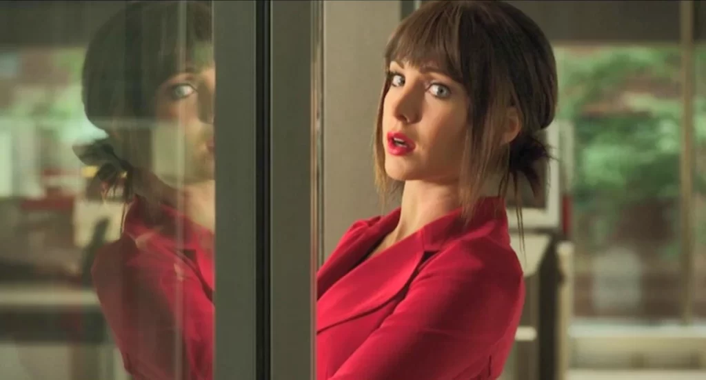 Kenzi (Ksenia Solo) undercover in a red business suit - Lost Girl 410