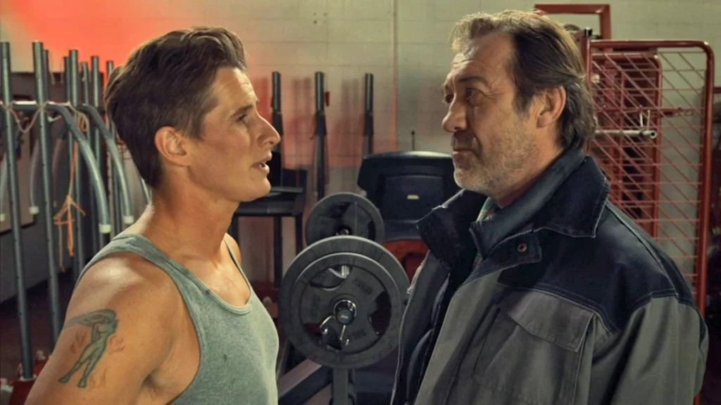 Purgatory Volunteer Fire Chief Ewan Allenbach (Brendan Fehr) speaks with Juan Carlos (Shaun Johnston)