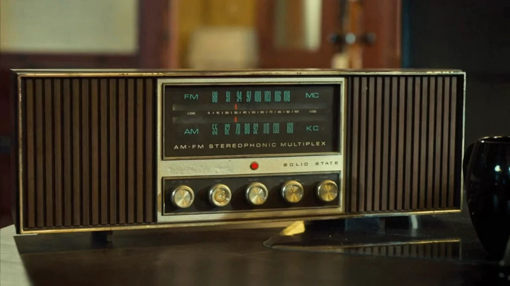 The radio in the Purgatory sheriff's office - an Admiral YH451 Stereo Receiver from the late 1960s