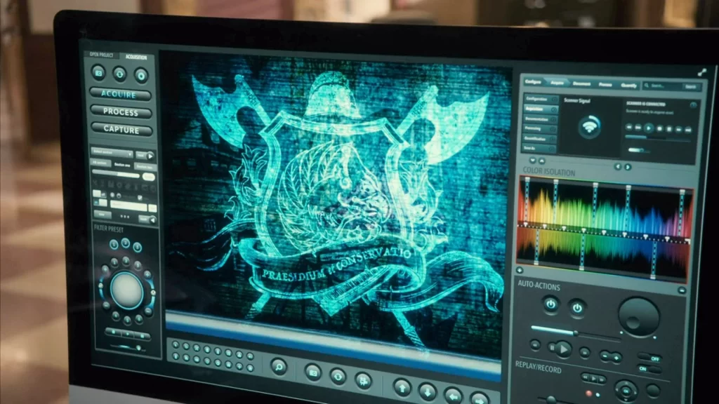 The seal concealed on the Purgatory Fair plate - Wynonna Earp - 205