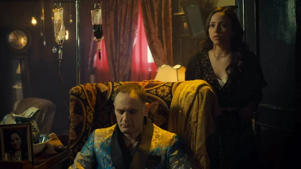 Andreas Apergis as Hypnos and Kiana Madeira as his daughter Poppy