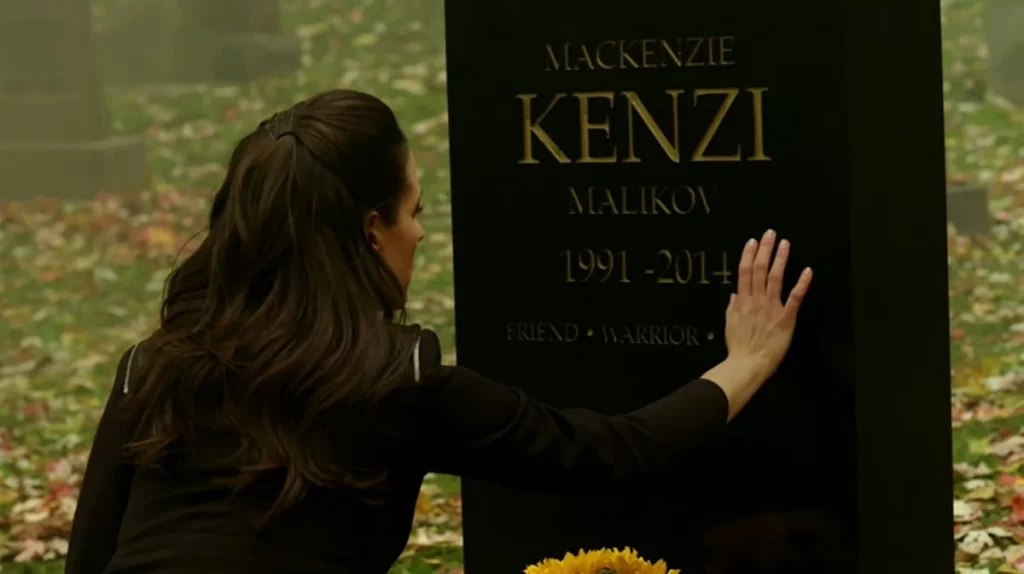 Kenzi's Tombstone which shows she was born in 1991 and died in 2014 - Lost Girl - 413