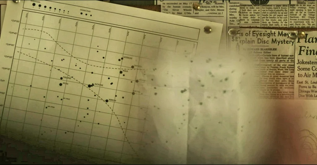 Two views of The Pleiades - Project Blue Book 109