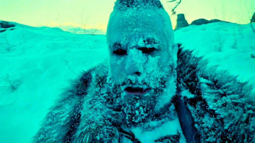 Bobo Del Rey (Michael Eklund) wakes up in a snowdrift - Wynonna Earp 208