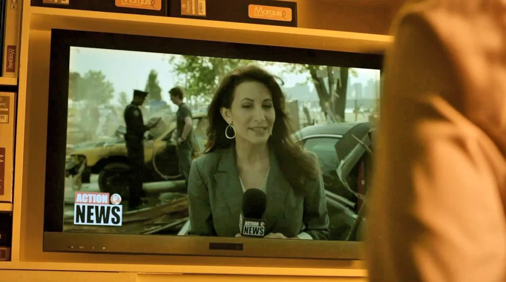 Houida Kassem as an unnamed TV reporter - Lost Girl 507