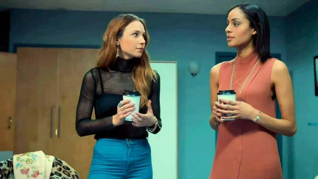 Dominique Provost-Chalkley as Waverly and Clark Backo as Shea - Wynonna Earp 210