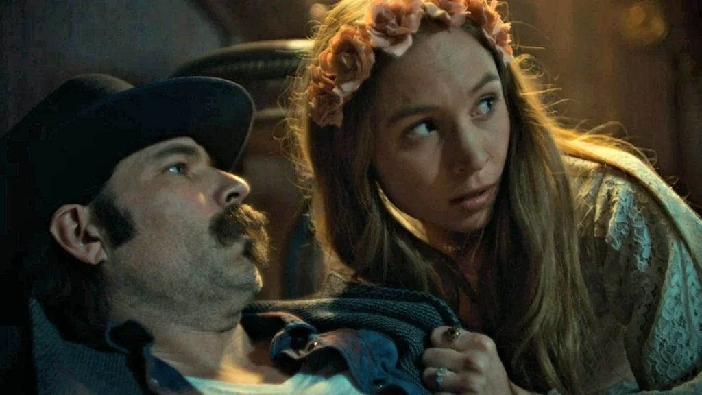 Tim Rozon as Doc Holliday and Dominique Provost-Chalkley as Waverly Gibson - Wynonna Earp 211