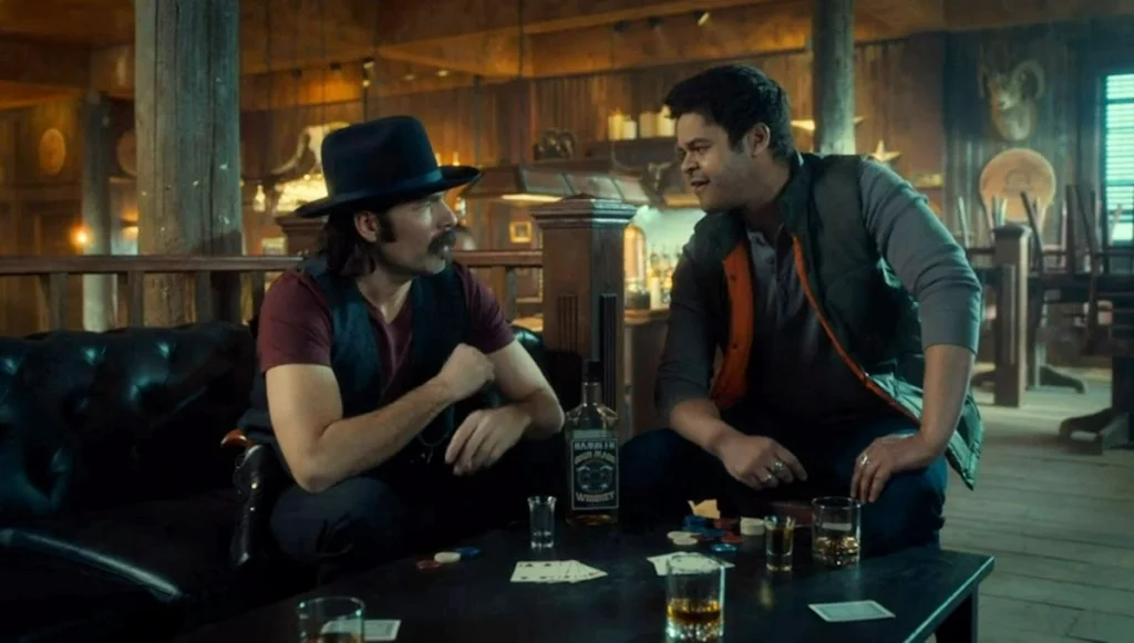 Tim Rozon as Doc Holliday and Reamonn Joshee as Stevie - Wynonna Earp 210